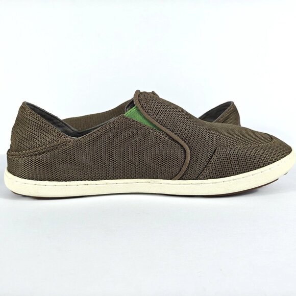 Olukai Nohea Mesh Mustang Green Men’s Slip On Shoes Size 10 M Casual Comfort - Picture 10 of 16